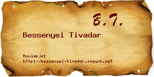 Bessenyei Tivadar névjegykártya