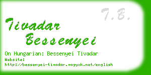 tivadar bessenyei business card